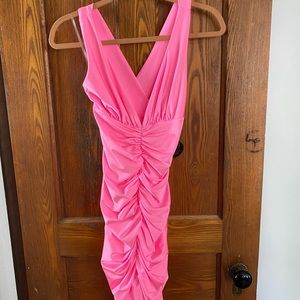 Hot miami size small HOT PINK body con dress. NEVER WORN